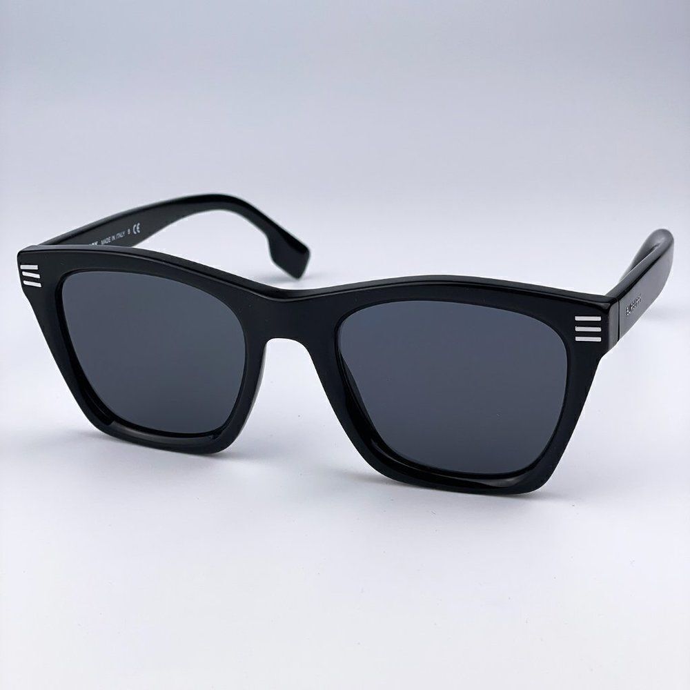 SALE! NEW Burberry BE4348 Cooper 300187 Black Dark Gray Square Unisex Sunglasses